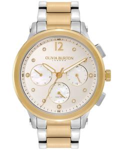 Женские спортивные роскошные двухцветные часы из нержавеющей стали, 38 мм Olivia Burton