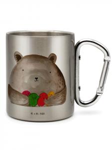 Термокружка из нержавеющей стали с надписью "Медвежье чувство" в серебряном цвете Mr. & Mrs. Panda