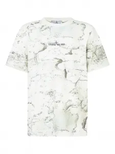 Футболка с принтом и короткими рукавами Stone Island Junior, нейтральный