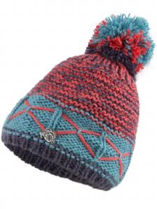 Guggen Mountain Шапка 'Mütze K013 Wintermütze mit Bommel und leichtem Fleecefutter' в синем цвете