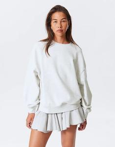 Свободная толстовка Weekday свободного кроя серого меланжа