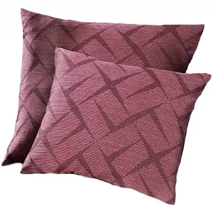 Декоративная подушка Jasper, наволочка, жаккард, структурированная поверхность, 3D-эффект, без наполнителя Weckbrodt, Weinrot + gemustert