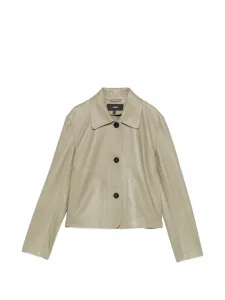 Кожаная куртка свободного кроя Arma, зеленый