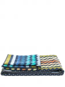Набор из двух полотенец с узором зигзаг Missoni Home, синий