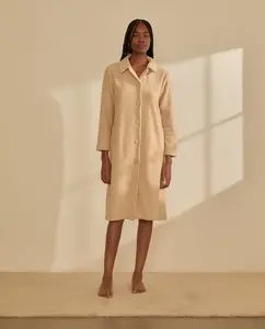 Женский короткий халат Pluto, бежевый