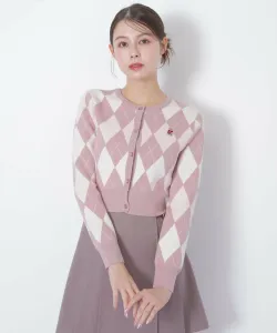 Кардиган с ромбовидным узором Jill By Jill Stuart, цвет Pink