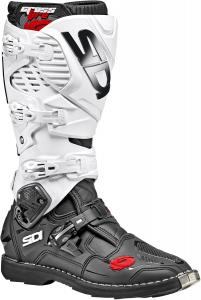 SiDI | Внедорожные мотоциклетные ботинки, профессиональные мотокроссовые ботинки для мужчин CROSSFIRE 3, регулируемые и сменные пряжки, система Flex, блок гиперразгиба, черно-белый