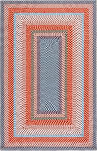Ковер SAFAVIEH, 183 x 275 см, Washable Rug Braided Collection - Rust & Multi, ручной работы, для помещений и улицы, устойчивый к погодным условиям, идеально для патио, гостиной, прихожей, столовой (BRA270P)