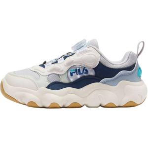 Баскетбольные кроссовки Heritage FHT с низким верхом, противоскользящие, дышащие и отталкивающие FILA KIDS, серый/белый