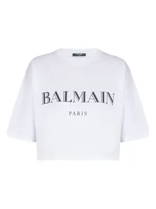 Футболка с логотипом BALMAIN, белый