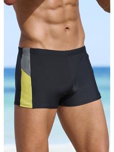 H.I.S Плавки в боксерском стиле, черно-желтые