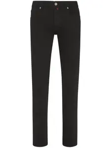 Прямые джинсы с вышитым логотипом Billionaire, черный