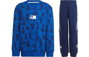 Детская повседневная спортивная одежда Adidas, Королевский синий+Темно-синий