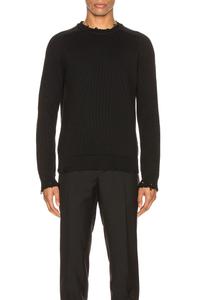 Толстовка Saint Laurent Used Detail Crewneck, черный