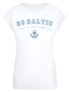 Футболка с удлиненными плечами БОЛЬШОГО РАЗМЕРА Go Baltic белого цвета F4NT4STIC