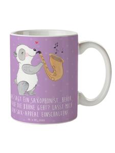 Кофейная кружка с волшебным саксофоном и надписью Лавандовый сон Mr. & Mrs. Panda