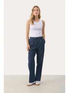 PART TWO Повседневные брюки JoaninaPW свободного кроя в полоску, темный деним