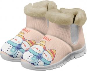 Женские зимние снегоступы для Рождества, утепленные мехом, слипоны, комфортные, противоскользящие, легкие беговые ботинки для женщин, размеры США 6-12 Fuxowvby, Christmas Snowmen