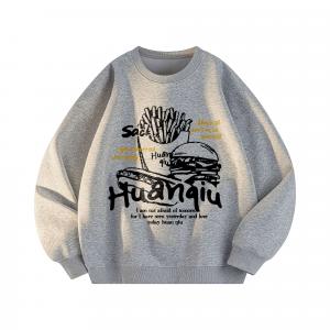 Свитшот Unisex Crew Neck Moderate Others HUANQIU, светло-серый