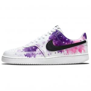 Court Vision 1 Dream Sky Starlight устойчивые к истиранию низкие скейтбордские кроссовки мужские фиолетовый белый Nike, фиолетовый белый