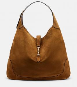 Сумка-тоут Jackie 1961 большая из замши Gucci, Pepper Brown