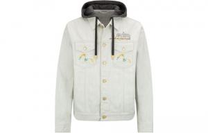 Джинсовая куртка мужская серая Evisu, серый