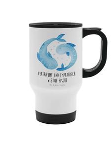 Mr. & Mrs. Panda Термокружка со знаком зодиака Рыбы и надписью белого цвета