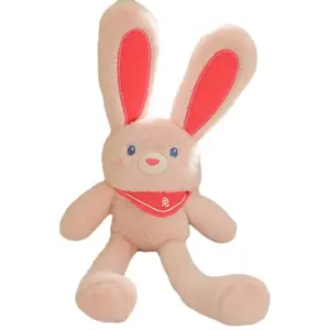 Tak Bebe Кулон с кроликом Dopamine Pink Pull Ear, милый ключ-брелок с кроликом Pull Ear, плюшевая кукла высотой 30см