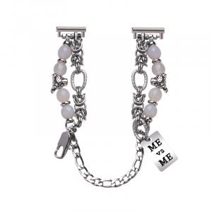 Ремешок Huawei Совместимость Жемчужный Материал CHENSONG, Жемчужная Металлическая Цепочка Vs Me-Silver