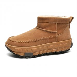 Укороченные термосапоги с противоскользящим покрытием унисекс WEISHIBANGWEI, Chestnut (Size Small)