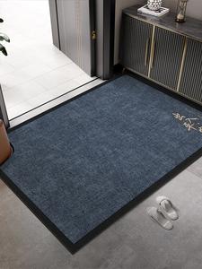Xinglianxin Ковер 80х120 см из велюра для прихожей, нескользящий, синий с золотом