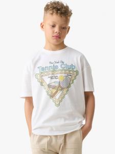 Детская футболка Jordan с теннисным принтом Angel & Rocket, White/Multi