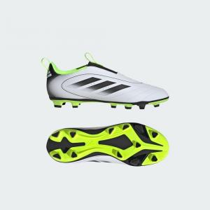 Бутсы Adidas Goletto IX Laceless Firm/Multi-Ground Soccer Cleats Kids, цвет Cloud White/Core Black/Lucid Lemon