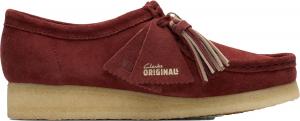 Мужские кроссовки Wallabee от Clarks, темно-красный