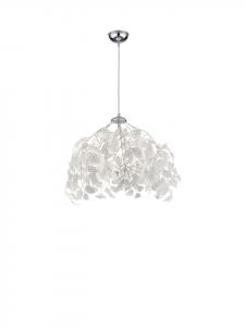 Подвесной светильник LEAVY в хроме и белом цвете Reality Leuchten