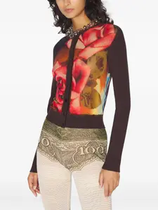 Кардиган с длинными рукавами Jean Paul Gaultier, коричневый