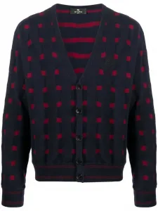 Кардиган с узором ETRO, синий