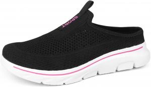 Женские дышащие повседневные туфли без шнурков с низким каблуком, удобная обувь для прогулок, подходящая для ежедневной носки с джинсами, шортами и брюками, весной, летом и осенью Generic, Hot Pink