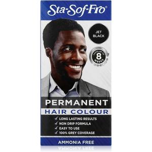 Sta Sof Fro Перманентная черная краска для волос для мужчин Кремовая формула, угольно-черный цвет волос Sta-Sof-Fro