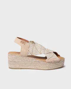 Женские эспадрильи на платформе с перекрестными вставками из двухцветной резинки Toni Pons, серый