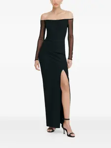 Длинное платье Marian с открытыми плечами Marcella, черный