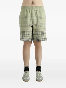 Шорты с тартановой расцветкой на эластичном поясе Burberry, зеленый
