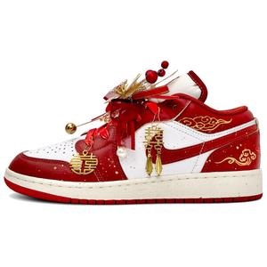 Jordan Кроссовки Air 1 Low top баскетбольные unisex красные белые