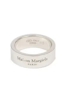 Кольцо с логотипом Maison Margiela, серебристый