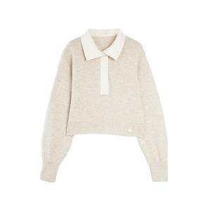 ELLE Свитер женский Apricot Lapel Moderate Others