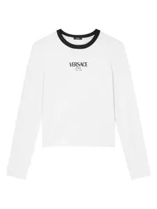 Топ с длинными рукавами Versace, белый