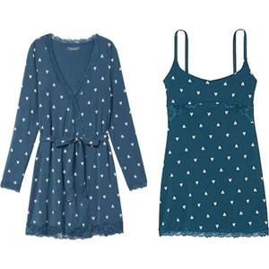 Victoria's Secret Женский пижамный комплект синий