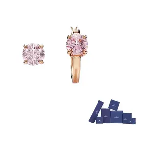 Swarovski Серьги с синтетическим фианитом Women's Pink