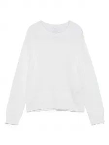 Шерстяной свитер с круглым вырезом Eleventy, белый
