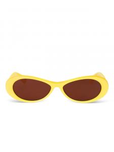 Jacquemus солнцезащитные очки в овальной оправе, желтый